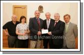 Fianna Fail General Election candidate for Mayo, Cllr Frank Chambers, (centre) hands in his nomination paper to Returning Officer, Fintan Murphy, in the Court House Castlebar, included in photo from left: Peadar Kilroy, Newport (Nominator); Marie Quinn, Assistant Returning Officer; Cllr Frank Chambers; Denis Gallagher, Director of Elections; Fintan Murphy and Aidan Crowley, Election Agent. Photo:  Michael Donnelly