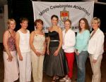 Mayo Rose of Tralee Aoibhinn N Shilleabhin  a former member of Stauntons Photo Shop  Castlebar staff, pictured with some of Staunton's staff (sponsors)  at the farewell reception for her in the TF Royal Hotel and Theatre, Castlebar, from left: Ann Mullarkey, Mary Moran, Anne Staunton,  Aoibhinn, Carmel McDonnell,  Sinead O'Malley and Patricia Gibbons. Photo: Michael Donnelly.