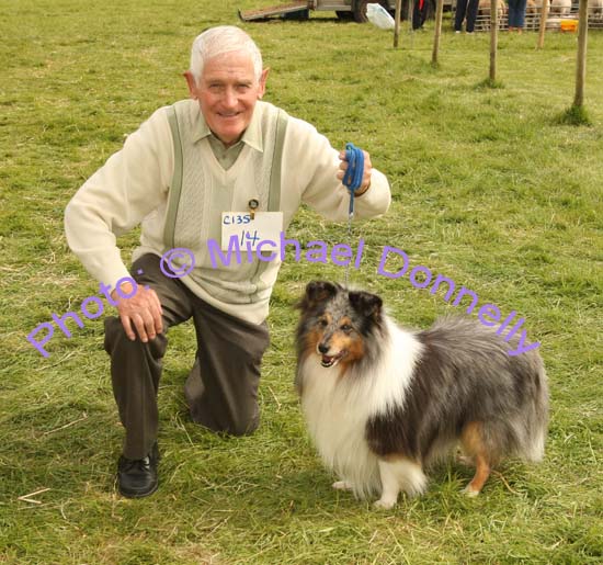 Michael Fadden, Castlebar pictured at Roundfort Agricultural Show with "Skipppy" his Shetland Sheepdog. Photo:  Michael Donnelly