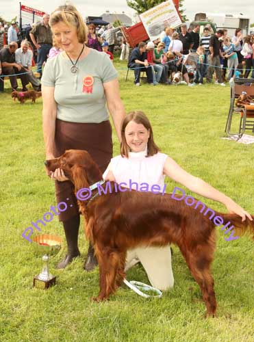  Kathleen Hussein (Dog Show Judge) pictured with Alice Shally, and her dog  who won the Best Pedigree Dog Class at Roundfort Agricultural Show. Photo Michael Donnelly