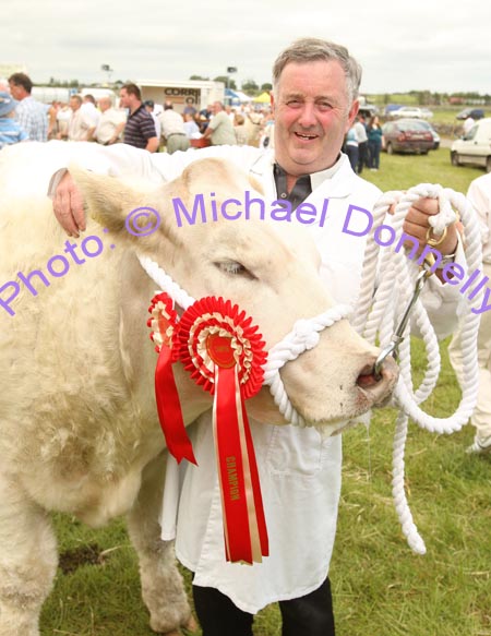 Robert Burns, Easkey Co Sligo, with his champion of Show at Roundfort Agricultural Show. Photo:  Michael Donnelly
