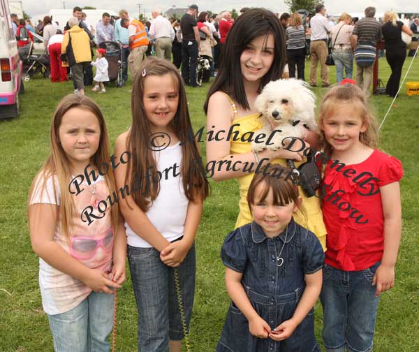 Hollymount ladies pictured at the recent Roundfort Agricultural Show, from left: Louise Cannon, Nicky Jennings, Rachel Jennings with "Lily", Chloe Jennings and Michelle Cannon at front. Photo:  Michael Donnelly