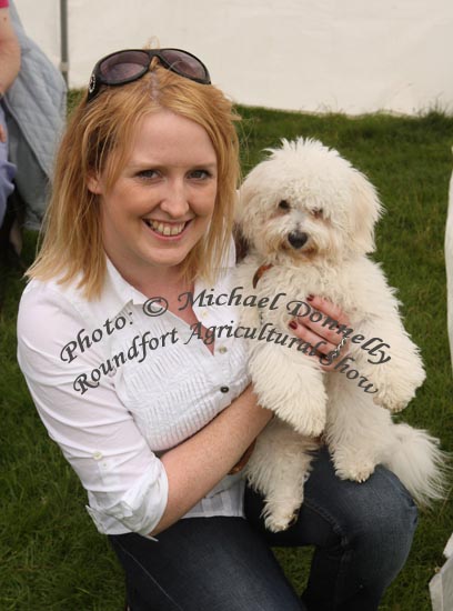 Edel Reilly, Ballyglass, Claremorris pictured with Daisy her Bichon Frise at Roundfort Agricultural Show. Photo:  Michael Donnelly