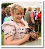 Cora Murphy, The Neale, pictured with her Jack Russel dog at Roundfort Agricultural Show. Photo:  Michael Donnelly