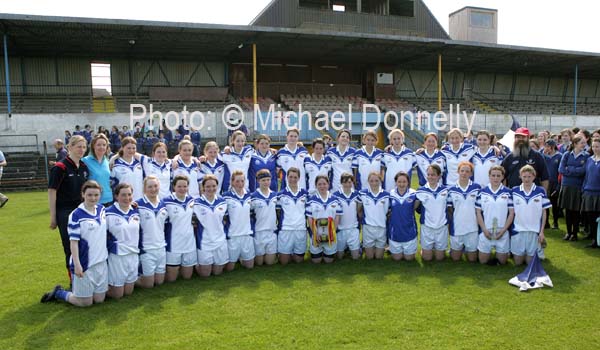 Happy St Josephs All Ireland Champions, in the Cumann Peil Gael na mBan Pat the Baker Post Primary Schools All Ireland Senior Final 2007 in Cusack Park Ennis. Photo:  Michael Donnelly