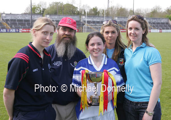 Happy moments after the Pat the Baker Post Primary Schools All Ireland Senior Final 2007 in Cusack Park Ennis. Photo:  Michael Donnelly