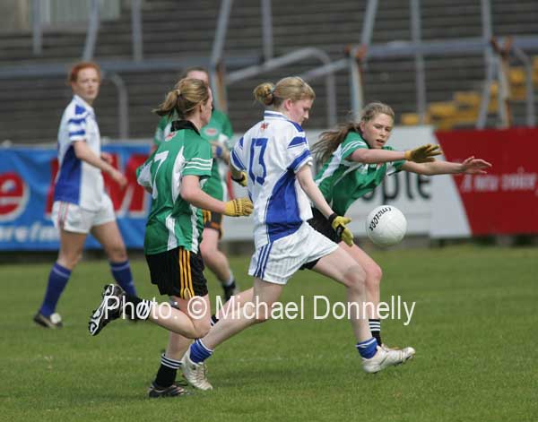 Olivia Tolster, about to let fly for St Josephs in the Cumann Peil Gael na mBan Pat the Baker Post Primary Schools All Ireland Senior Final 2007 in Cusack Park Ennis. Photo:  Michael Donnelly