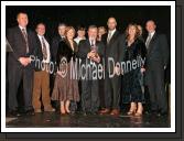 Sailing stars The X-Rated Crew  are presented with their award by Guest of Honour Paul McGrath at the Western People Mayo Sports Awards 2006 presentation in the TF Royal Theatre Castlebar. Photo:  Michael Donnelly