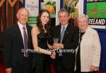 Joanne English Letterkenny  is presented with her award at the Waterford Crystal A.A.I,  Juvenile Star Awards in the Belmont Hotel, Knock Co Mayo by  Patsy McGonagle Vice-president AAI included in photo are Michael Gaffney, Waterford Crystal (sponsor), and Breda Synott chairperson National Juvenile Committee AAI, Photo Michael Donnelly