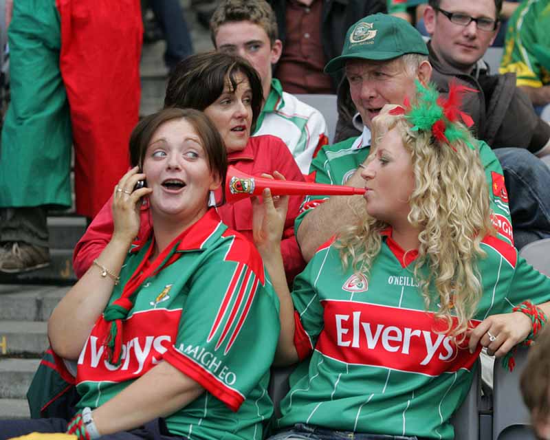 In good cheer at the Final of the Bank of Ireland Senior football Championship 2006 in Croke Park. Photo:  Michael Donnelly
