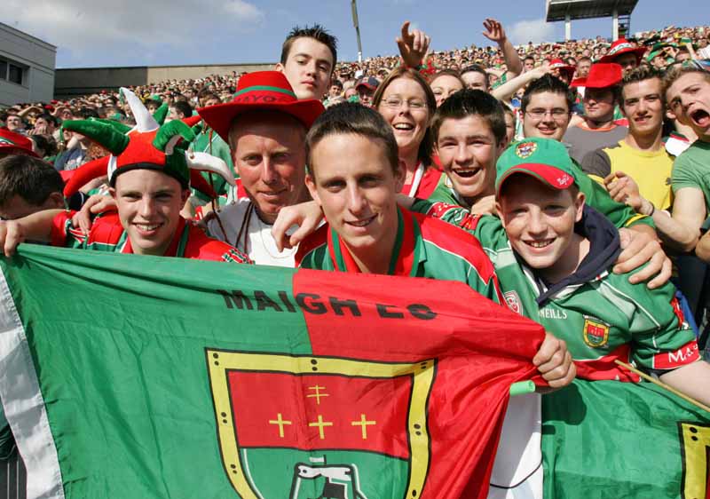 Mayo Supporters at the Final of the Bank of Ireland Senior football Championship 2006 in Croke Park, Photo:  Michael Donnelly.