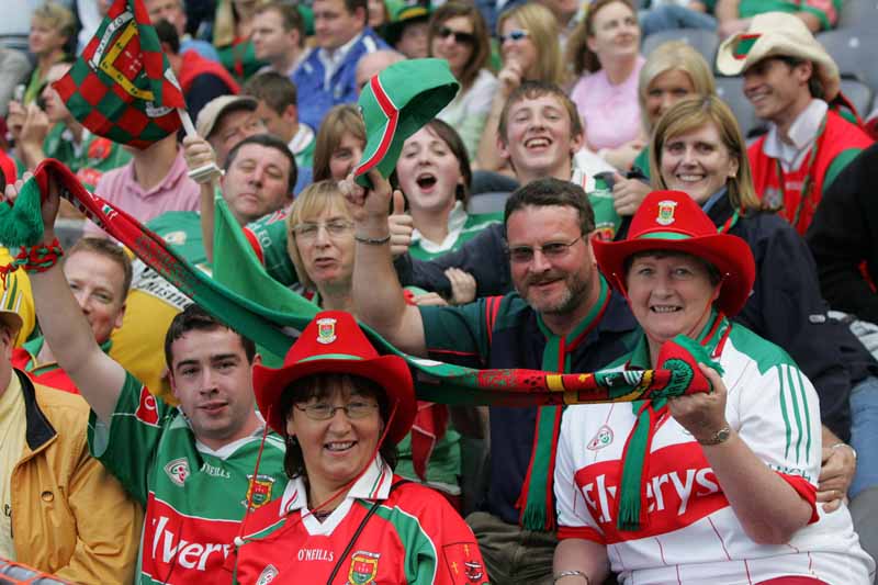 In good cheer at the Final of the Bank of Ireland Senior football Championship 2006 in Croke Park. Photo:  Michael Donnelly