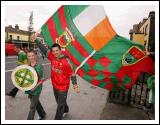 Dean and James Maughan Foxford with their Giant Flag for the Final of the Bank of Ireland Senior football Championship 2006 in Croke pPark. Photo:  Michael Donnelly