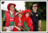 Leitrim Ladies, Aoife N Mhaille, Grainne O'Malley, Niamh N Mhaille and John O'Malley, Carrigallen Leitrim (originally from Louisburgh) at the Bank of Ireland Senior football Championship 2006. Photo:  Michael Donnelly