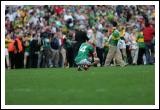 All alone at the Final whistle of the Bank of Ireland Senior football Championship 2006 in Croke Park. Photo:  Michael Donnelly