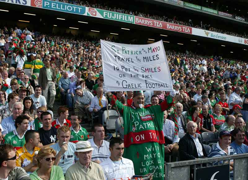 St Patrick at the Final of the Bank of Ireland Senior football Championship 2006 in Croke Park. Photo:  Michael Donnelly