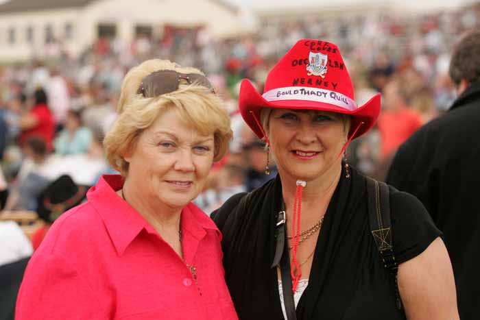 Ann Staunton Ballyheane and Mary Mullane Kanturk Co Cork, pictured at the  "Craic on the Track" at Ballinrobe Racecourse on Sunday, Photo:  Michael Donnelly