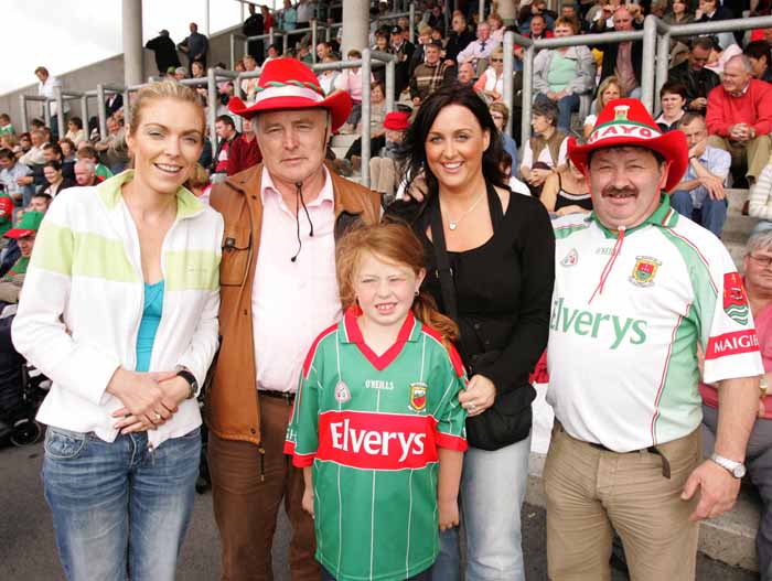 Pictured at the  "Craic on the Track" at Ballinrobe Racecourse on Sunday were from left: Colette Donagher Derry; J.J. Shaugnessy, Ayle, Westport  Davina Shaughnessy, Lorraine McVeigh, Derry and Paddy McTigue Ballinrobe.  Photo: Michael Donnelly.