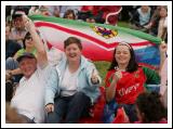 Brendan Murphy, Jackie Murphy and Catherine Mulroe, Castlebar, pictured at the  "Craic on the Track" at Ballinrobe Racecourse on Sunday.  Photo: Michael Donnelly.