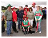 Michael Deane, Belmullet, Eva Deane, Westport; Ray Carroll,  Wewstport; Michael and Mary Keane; Eithne Noone, Galway; Henry Keane, Aidan Keane and at front Kay Keane, pictured at "Craic on the Track" at Ballinrobe Racecourse on Sunday where Mayo football supporters watched the Mayo v Laois game in Croke Park live on the Big Screens. Photo:  Michael Donnelly