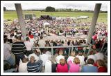 Back to Music in the bright Sunshine following the final whistle at Ballinrobe Racecourse on Sunday where Mayo football supporters had watched the Mayo v Laois game in Croke Park. Photo:  Michael Donnelly