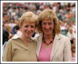 Twin sisters Patricia and Carmel Creaven, Galway pictured at the "Craic on the Track" at Ballinrobe Racecourse on Sunday.  Photo: Michael Donnelly.