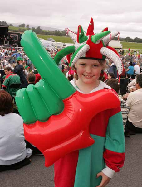 Emma Joyce, London, daughter of Martin Joyce Ballinrobe pictured at the Mayo v Laois game on the Big Screen at the "Craic on the Track" at Ballinrobe Racecourse.  Photo: Michael Donnelly.