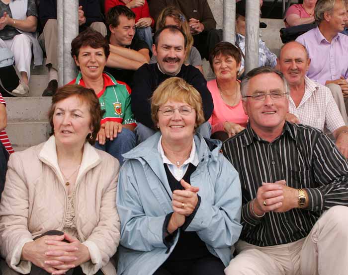 Pictured at the  "Craic on the Track" at Ballinrobe Racecourse on Sunday, front from left: Mary Lynskey, Bangor, Sheila and Chris Tallott Belmullet; At back Noreen and Seamus Leonard, Lahardane, and Mary and John Hooks.  Photo: Michael Donnelly.