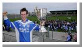 Gerry Jennings  captain Breaffy lifts the James Sweeney l Memorial Cup after they defeated Ballaghaderreen  in the Breaffy House and Spa  County Intermediate  Football Final in McHale Park Castlebar. Photo: Michael Donnelly