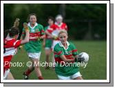 Aoife Loftus, Carnacon in action at the Vhi Healthcare All-Ireland Ladies Senior Club Championship Final,  Carnacon v Donaghmoyne, Pairc Na nGael, Dromard, Co Longford. Photo:  Michael Donnelly