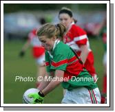 Caoilfhionn Connolly, Carnacon in action at the Vhi Healthcare All-Ireland Ladies Senior Club Championship Final, Carnacon v Donaghmoyne, Pairc Na nGael, Dromard, Co Longford. Photo:  Michael Donnelly