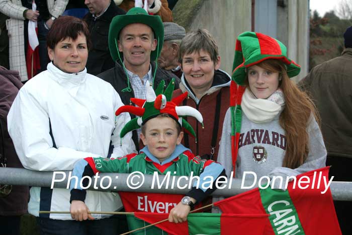 Carnacon supporters pictured at the Vhi Healthcare All-Ireland Ladies Senior Club Championship Final, Donaghmoyne v Carnacon, Pairc Na nGael, Dromard, Co Longford from left: Triona Gerry and Paul Doyle, Islandeady, Anne Sloyan and Catherine McManamon. Photo:  Michael Donnelly