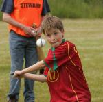 Alan Flynn, Derrycoosh Islandeady  kept his eyes on the (ball) Sliothar to win the U-12 Puck Fada at the Ballyheane Derrywash Islandeady Community Games Sports, in Cloondesh. Photo Michael Donnelly