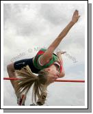 Caoimhe King Westport was the winner of the Girls U-16 High Jump at the Mayo finals of the HSE Community Games in Claremorris. Photo:  Michael Donnelly