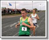 Daniel Murray, Foxford wins the 1500m race,  followed home by George Chambers Burrishoole, at the Mayo finals of the HSE Community Games in Claremorris. Photo:  Michael Donnelly