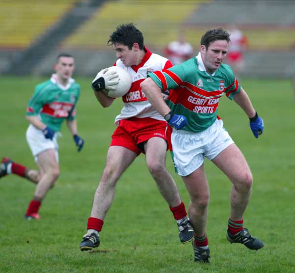 Action from the Breaffy House and Spa  County Junior Football Championship Final in McHale Park Castlebar. Photo: Michael Donnelly.