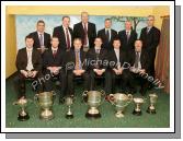 Pictured at the Crossmolina Deel Rovers Dinner Dance in Hiney's Upper Deck, Crossmolina,  back l-r Michael O'Donnell, senior selector; P.J. Hughes club PRO, Cathal Prior, Club Chairman; Thomas Jordan, Senior Manager; Eamon Howley, Senior Selector; Jarlath Cunningham, Senior Trainer.
Front l-r; Vincent O'Boyle, Junior Selector; Kieran O' Boyle Junior Captain, Sean Macil, North Board Chairman, Peadar Gardiner, Senior Captain, Padraic Syron, Junior Manager; Martin Lynn, Junior Selector & Club man of the year. Photo:  Michael Donnelly