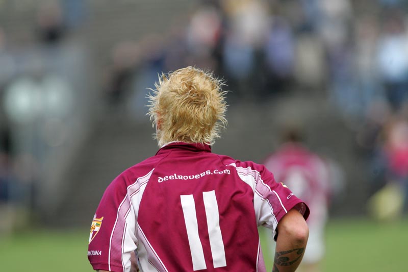 Guess who pictured in the Lynch Breaffy House Hotel and Spa County Senior Football Final replay in McHale Park Castlebar. Photo:  Michael Donnelly