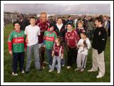 Man of the match Ciaran McDonald, pictured with fans  (even a Ballaghaderreen one) after Crossmolina Deel Rovers defeated Ballaghaderreen in the Lynch Breaffy House Hotel and Spa County Senior Football Final replay in McHale Park Castlebar. Photo:  Michael Donnelly