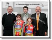 Pictured at the launch of the All Ireland Underage Cycling Championships 2007 which will be hosted by Connacht Youth Cycling sponsored by C&C Cellular and Mayo Credit Unions, front from left: Caoimhe Carroll  and Caoimhe Culhane Western Lakes C.C.; at back: John Ferguson,  Cllr Damien Ryan and Brian O'Loughlin. Photo:  Michael Donnelly