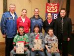 Kilmeena GAA Club "Stars of the Future" pictured at AIB Sponsored presentation night in the Failte Suite, Welcome Inn Hotel, Castlebar, front from left: Sean Kelly, Ballinrobe Rd Westport, Maureen Joyce, Carrowholly  and Neil Duffy Knockranny Westport; at back: Eugene Lavin, Cora Staunton, Billy McNicholas, Triona McNicholas, and Ivan Kelly AIB Bank.  Photo Michael Donnelly.