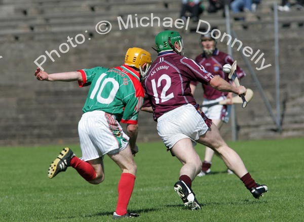 Westmeath's Andrew Mitchell  is pursued by Mayo's Rory Campion in the Christy Ring Cup in McHale Park, Castlebar. Photo:  Michael Donnelly