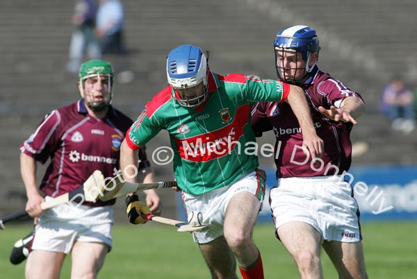 Mayo's Paddy Barrett is pursued by Westmeaths' Brian Smyth  in the Christy Ring Cup McHale Park, Castlebar. Photo:  Michael Donnelly
