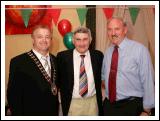 Cllr Gerry Coyle, Chairman M.C.C. pictured with Special Guest Mick O'Dwyer, and Joe Lavelle, The Merry Monk, Ballina at the Mayo GAA Corporate Night in the Failte Suite, Welcome Inn Hotel Castlebar. Photo:  Michael Donnelly