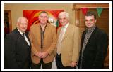 Sean Calleary, Ballina, Lauri Quinn President Connacht Council,  PJ McGrath, former Chairman Mayo County Board and Dara Calleary, Ballina pictured at the Mayo GAA Corporate Night in the Failte Suite, Welcome Inn Hotel Castlebar. Photo:  Michael Donnelly