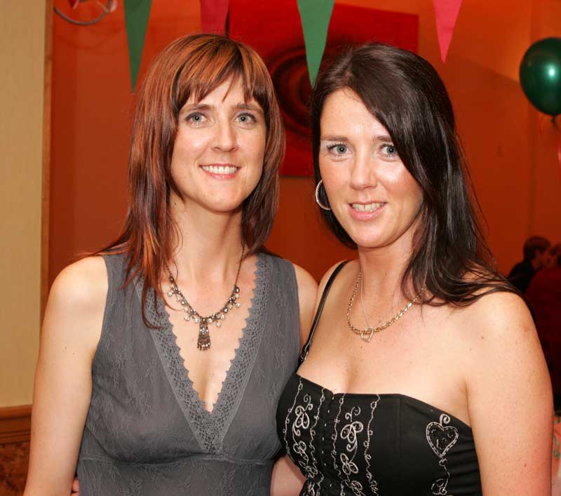 Cllr Michelle Mulhern and her sister Karen Mulhern pictured at the Mayo GAA Corporate Night in the Failte Suite, Welcome Inn Hotel Castlebar. Photo:  Michael Donnelly