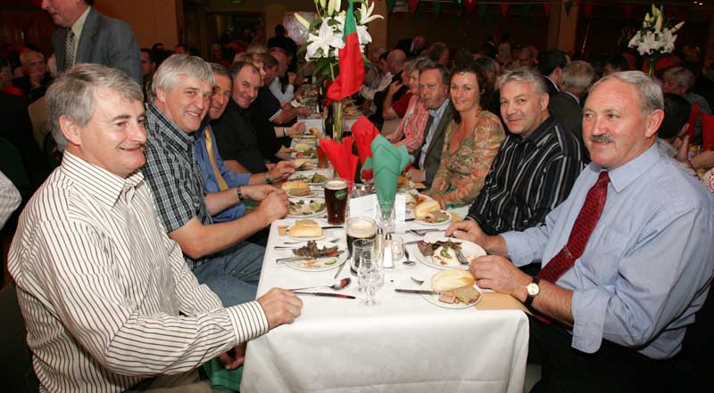 Willie Joe Padden and friends pictured at the Mayo GAA Corporate Night in the Failte Suite, Welcome Inn Hotel Castlebar. Photo:  Michael Donnelly