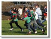 Mayo fans make a bee-line for autographs after Mayo defeated reigning All-Ireland and National League champions Kerry in the opening round of the  2007 Allianz National Football League at McHale Park, Castlebar last Sunday. Photo:  Michael Donnelly