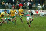 The Donegal footballers watch Conor Mortimer as he pops over another point for Mayo  in the Allianz National Football League Div 1A in James Stephens Park Ballina. Photo: Michael Donnelly