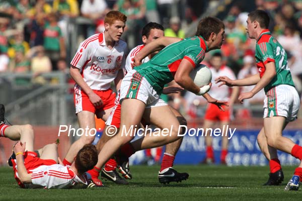 Aidan O'Shea in action for Mayo against Tyrone in the ESB GAA All Ireland Minor Football Final in Croke Park. Photo:  Michael Donnelly
